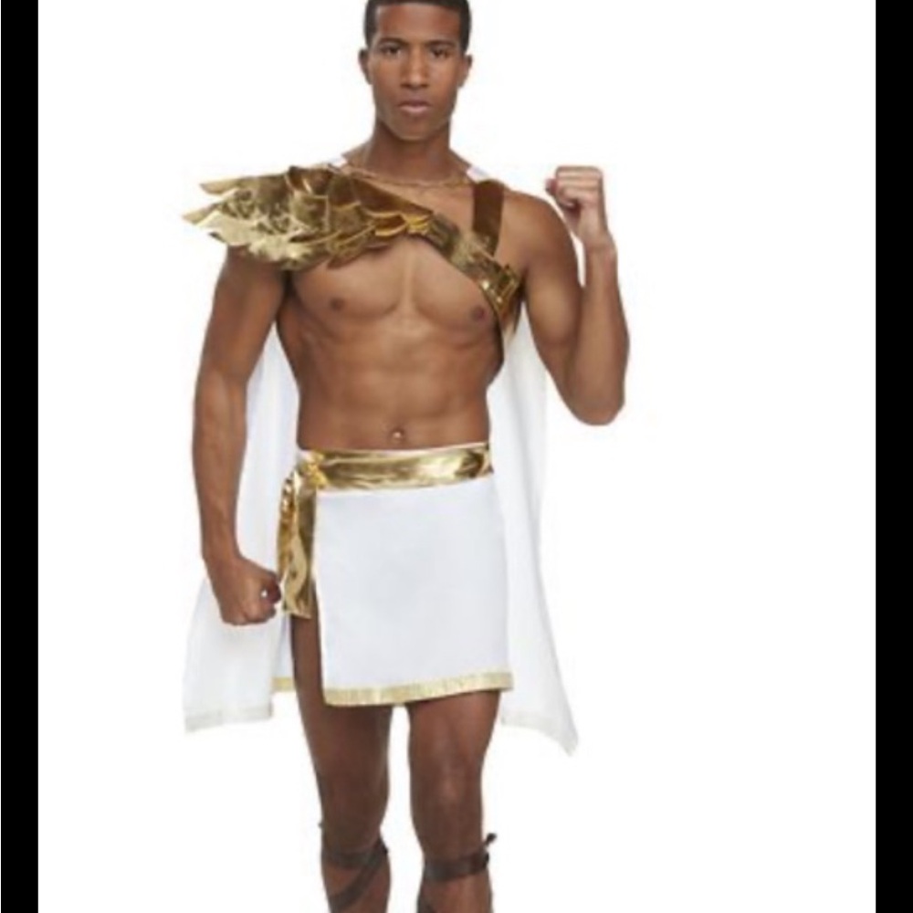 Gold and White Roman Gladiator Men's Costume